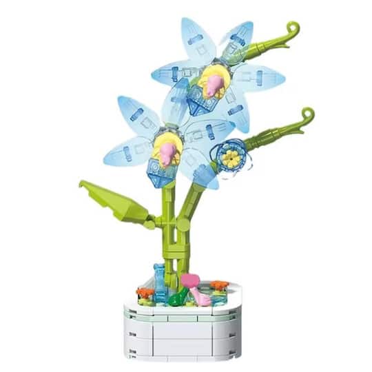 Wizardi Cymbidium Potted Flower Building Bricks Set